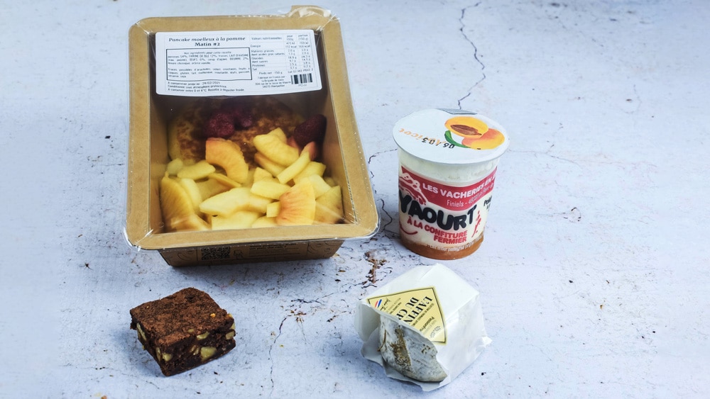 Nos formules 96 yaourt brownie fromage et pommes