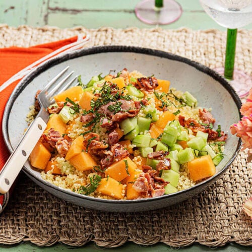 Taboule au melon et a la poitrine fumee web