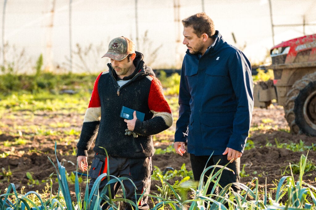 Notre brigadier Clément chez l’un de nos producteurs