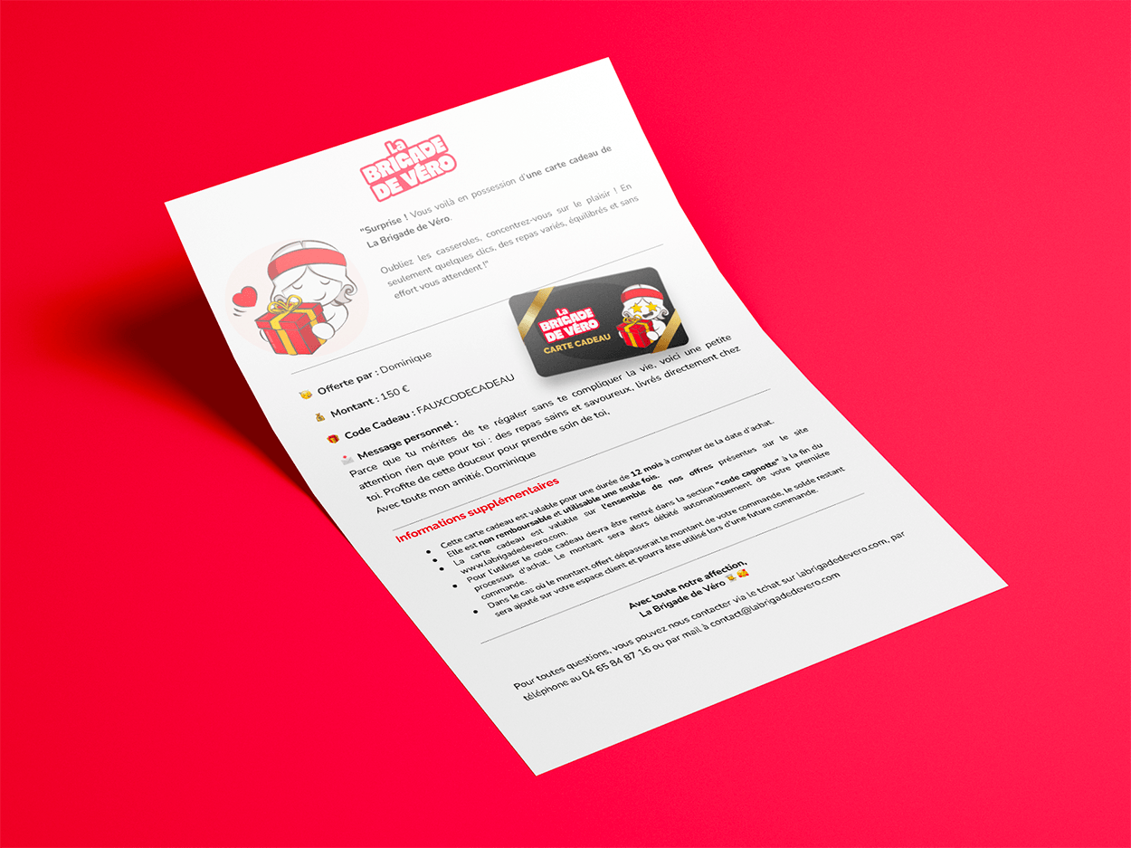 La carte cadeau de Véro 6