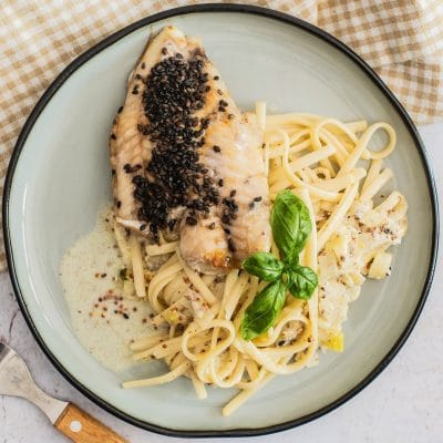 Accueil 54 Linguines au poisson tandoori